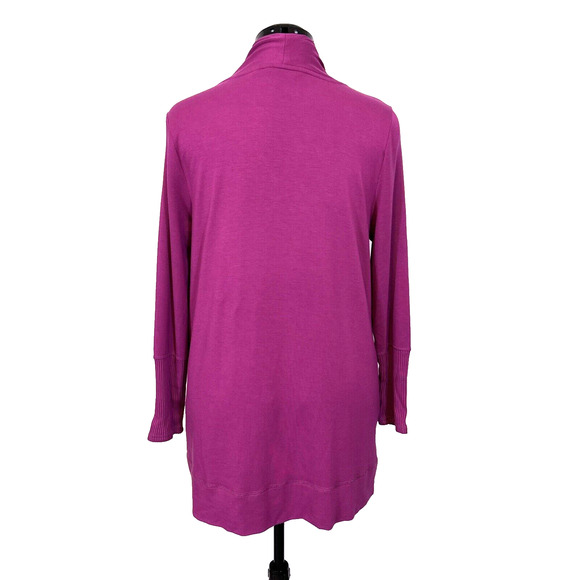 Soft Surroundings Womens Size M Magenta Cozy Knit Tunic Top Kangaroo Pocket - Picture 6 of 10